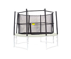 12ft Fun Bouncer Trampoline with Safety Enclosure - Super Tramp - 1