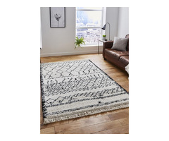Boho Rug by Think Rugs in 5402 Black/White Colour | free-classifieds.co.uk - 1