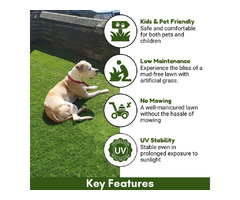 Say Goodbye to Grass Troubles: Low-Maintenance Velvet 40mm Artificial Turf with 10-Year Guarantee - 3