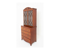 Period Regency Secretaire Bookcase in Mahogany