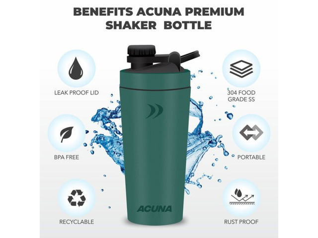 Acuna Stainless Steel Shaker Bottle – 600ml | Durable, Leakproof & BPA-Free | free-classifieds.co.uk - Image 2 of 8