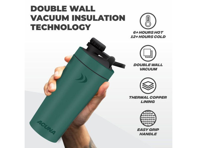Acuna Stainless Steel Shaker Bottle – 600ml | Durable, Leakproof & BPA-Free | free-classifieds.co.uk - Image 4 of 8