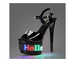 Step Up Your Style with LED Display High Heel Platforms