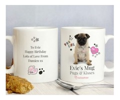 Personalised Rachael Hale Doodle Pug Mug | free-classifieds.co.uk - 1