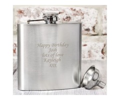 Personalised Boxed Stainless Steel Hip Flask | free-classifieds.co.uk - 1