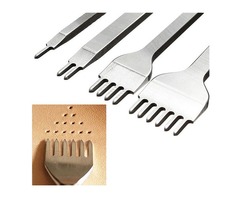 4pcs 4mm Leather Craft Hole Punches Stitching Punch Tool 1/2/4/6 Prong